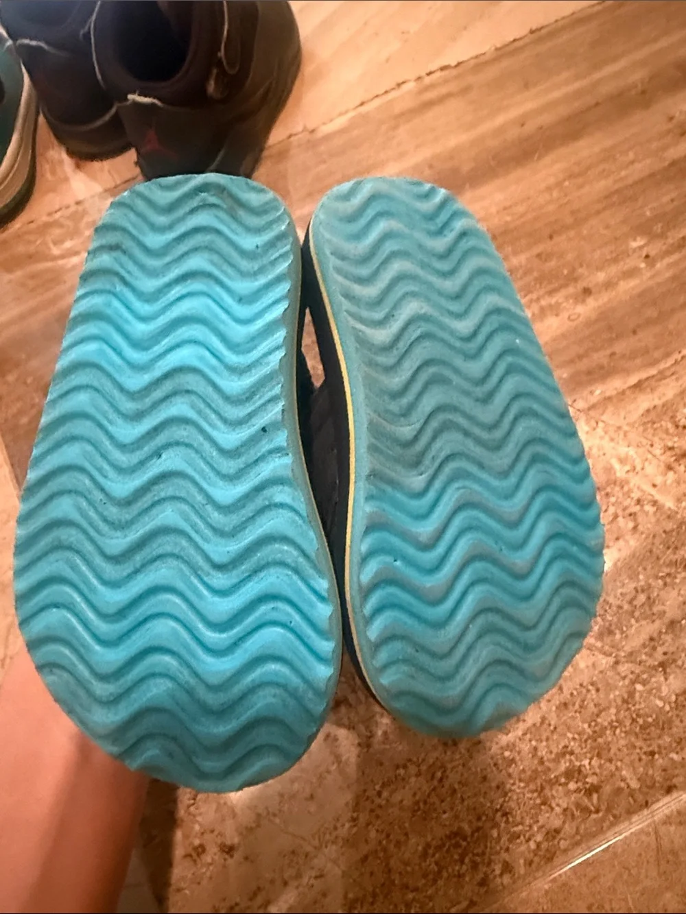 BABY BOY SZ 5 SHOES - Jordan’s sneakers 2 pair and Cat & Jack sandals